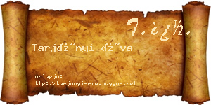 Tarjányi Éva névjegykártya